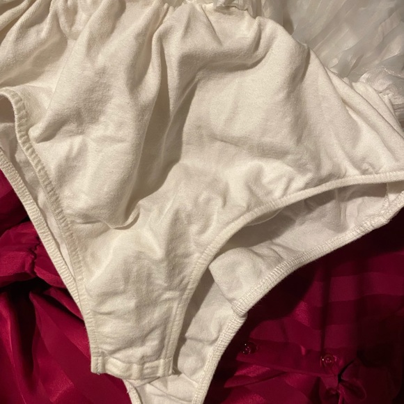 Body Shirt Sheer Chiffon Satin Stripes white M - Picture 4 of 4